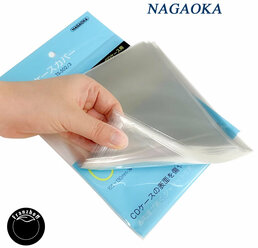NAGAOKA TS-502/3 - Конверты для защиты CD дисков без клапана 30 шт., защитные внешние пакеты из полированного полипропилена