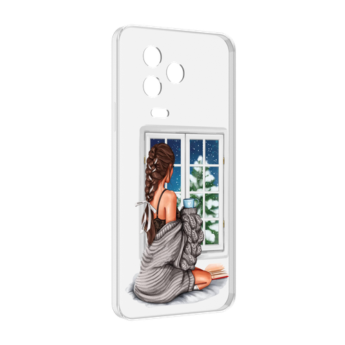 Чехол MyPads уютное-зимнее-окно женский для Infinix Note 12 2023 (X676C) задняя-панель-накладка-бампер