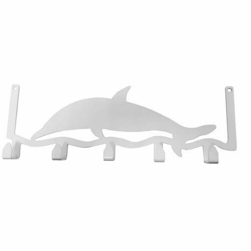 Вешалка Дельфин белый металл 806₽
