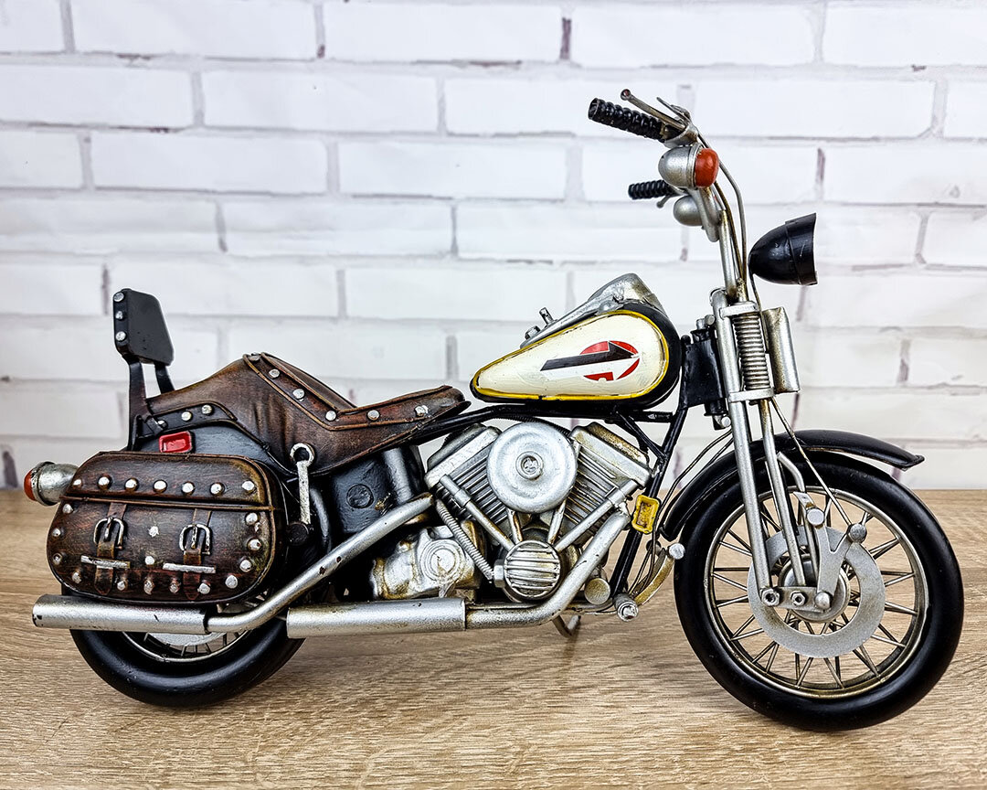 Фигурка мотоцикла Harley-Davidson 1992 Fxsts 32х12х19см см Металл коллекционная модель ART1121