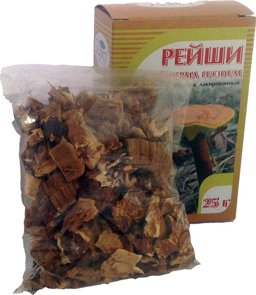 Гриб Рейши (Линчжи Ганодерма Ganoderma Lucidum) или Трутовик лакированный 25 г/при опухолях/профилактика новообразований/для иммунитета/при лечении болезней сердца и сосудов/при болезнях печени/снижает холестерин