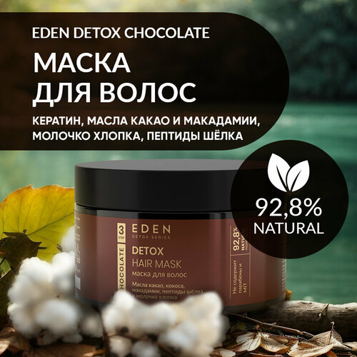 Маска для волос EDEN DETOX питательная с кератином и пептидами 250 мл