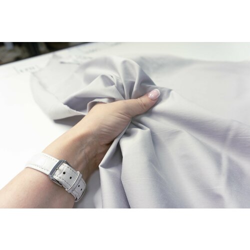 Ткань Хлопок костюмный светло-серый 2,6 м