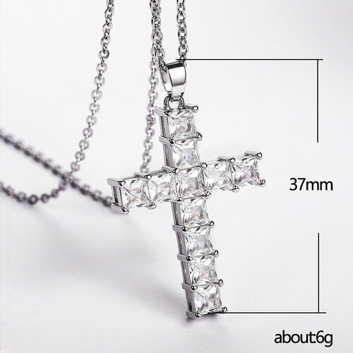 Колье Azimut C.O. Jewelry AND Accessories, циркон, длина 46 см, серебристый