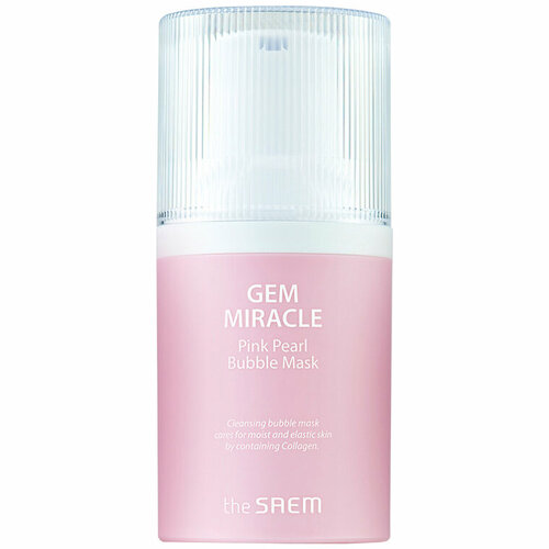 Маска для лица пузырьковая очищающая The Saem Gem Miracle Pink Pearl Bubble Mask, 50 г пузырьковая маска для лица the saem pink pearl bubble 50 мл