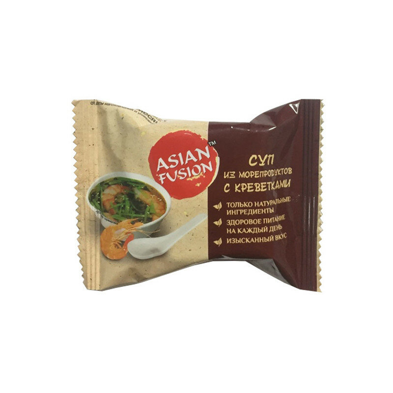 Asian Fusion Суп быстрого приготовления из морепродуктов с креветками, 12 гр