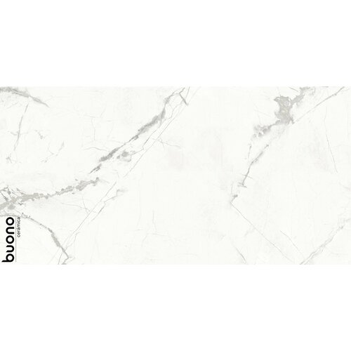 Керамогранит Buono Ceramica M4400P Marble Statuario Alba Glossy 60x120 белый полированный под мрамор керамогранит zodiac темно серый полированный 60x120 1 уп 2 шт 1 44 м2