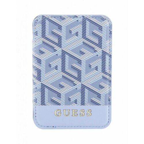 Кредитница GUESS Wallet Cardslot MagSafe PU G CUBE with metal logo GUWMSHGCFSEB, синий