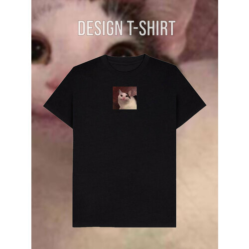 фото Футболка, размер 48, черный design t-shirt