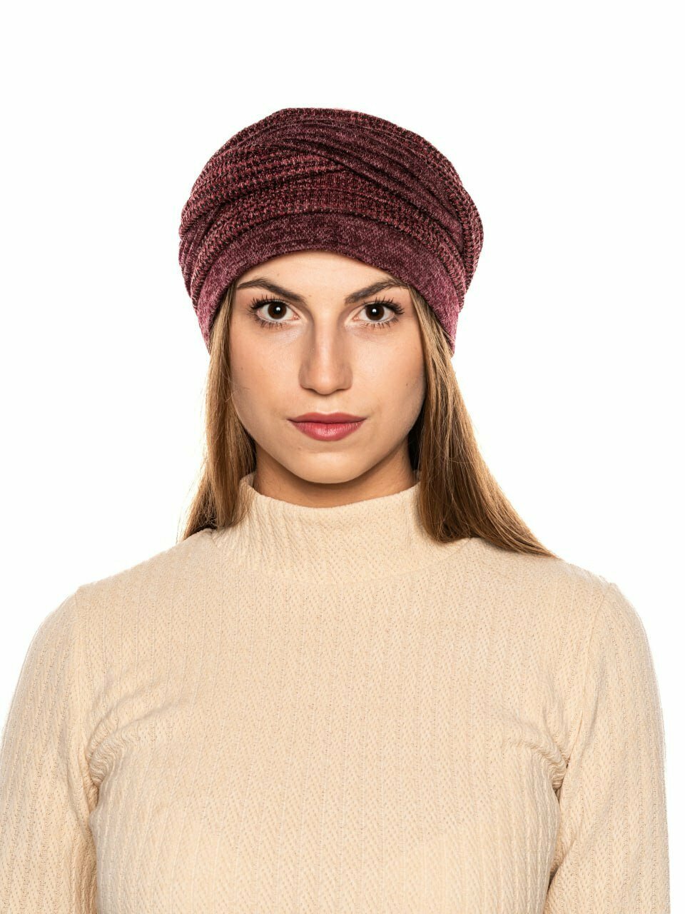 Тюрбан Тюрбан женский бордовый 