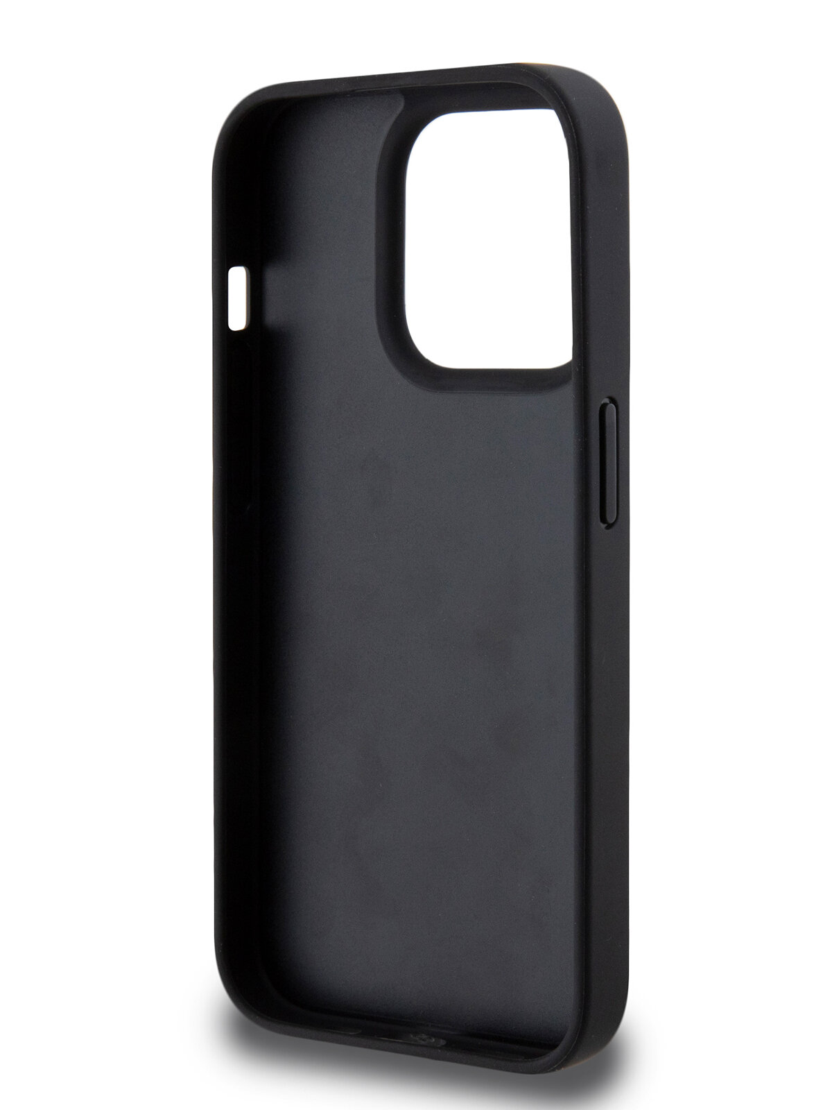 Чехол Karl Lagerfeld GripStand PU Saffiano NFT Karl Ikonik metal Hard для iPhone 15 Pro, цвет Серебристый (KLHCP15LGSAKIPG)