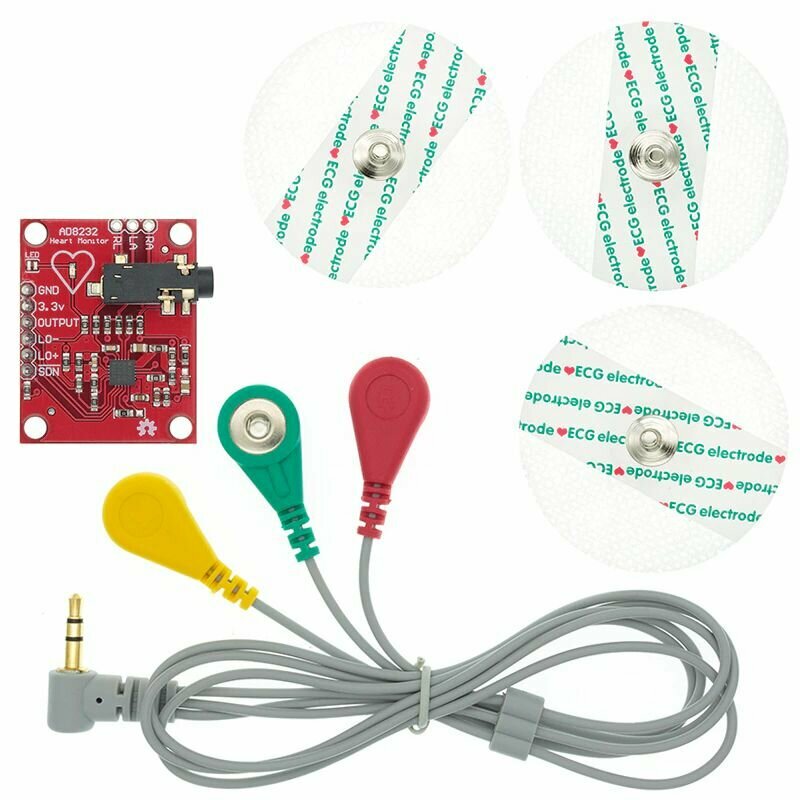 Модуль ЭКГ на базе AD8232 (RC039)