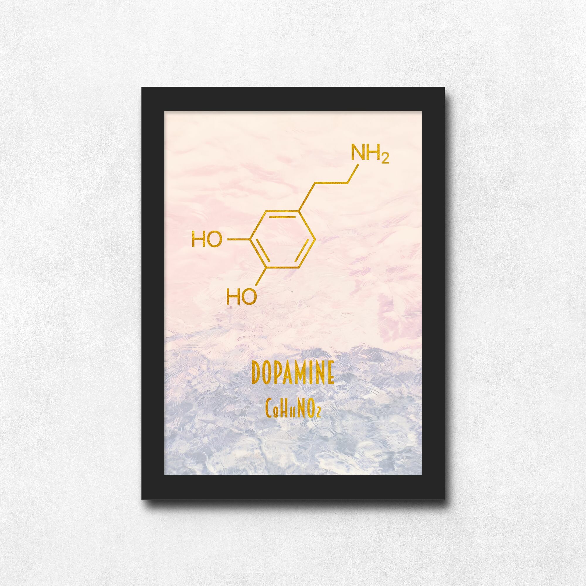 Постер "Дофамин" ламинированный А4 биохимический плакат