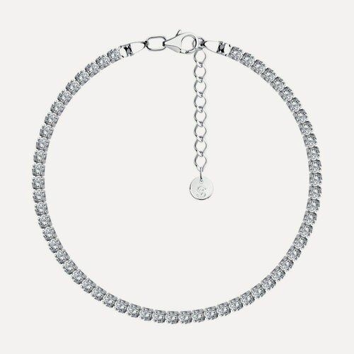 Изображение товара Браслет, серебро, 925 проба, родирование, фианит