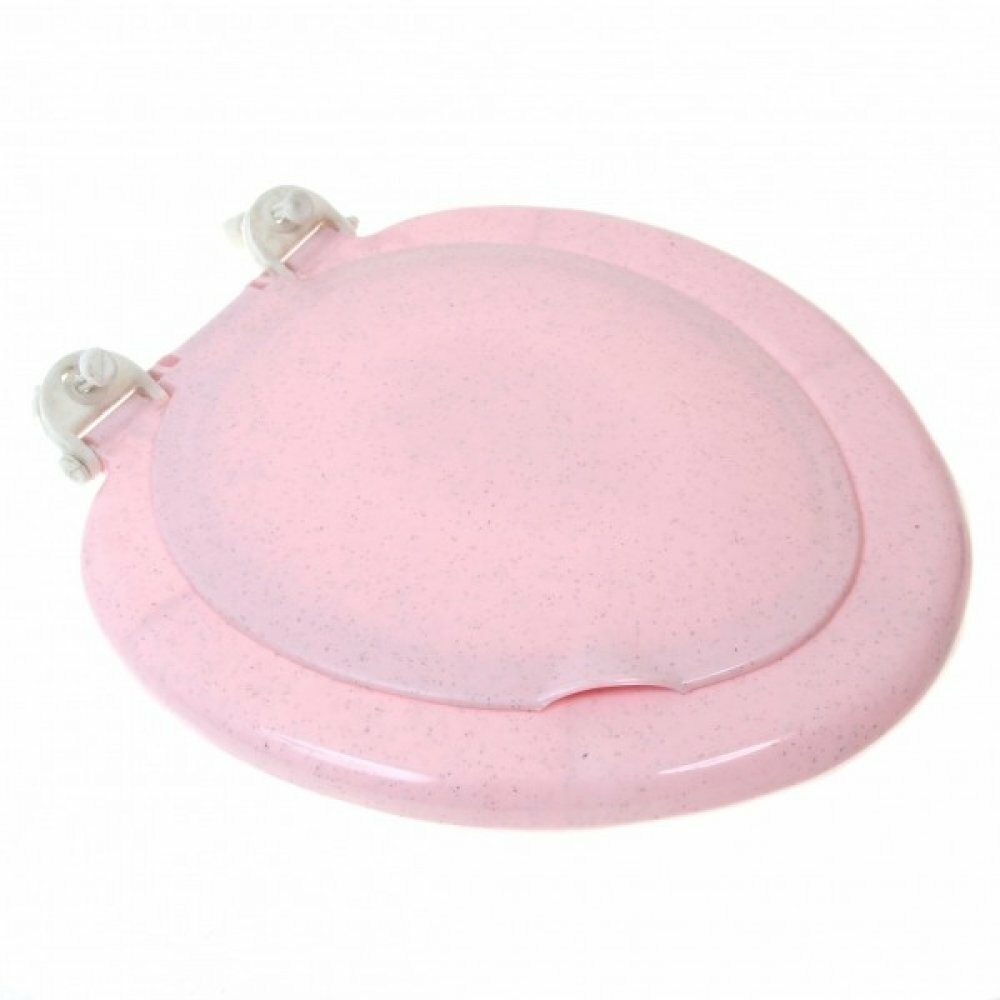 фото Сиденье для унитаза 42,5x37x3 см овальное розовый мрамор Melodia Della Vita