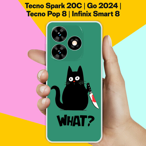 Силиконовый чехол на Tecno Spark Go 2024 / Tecno Spark 20C / Tecno Pop 8 / Infinix Smart 8 What? / для Техно Спарк Го 2024 / Техно Спарк 20Ц / Техно Поп 8 / Инфиникс Смарт 8 силиконовый чехол с принтом avo mom для tecno spark 8 техно спарк 8