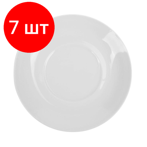 Комплект 7 штук, Блюдце Collage круглое к бульонной чашке D155мм фарфор , фк377