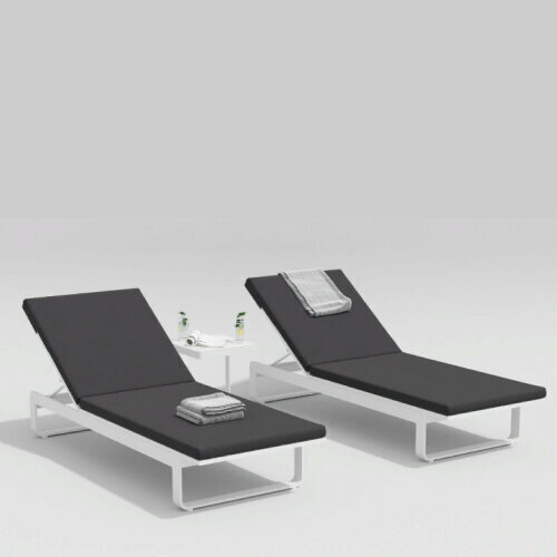 Villino white|grey шезлонг серый, белый