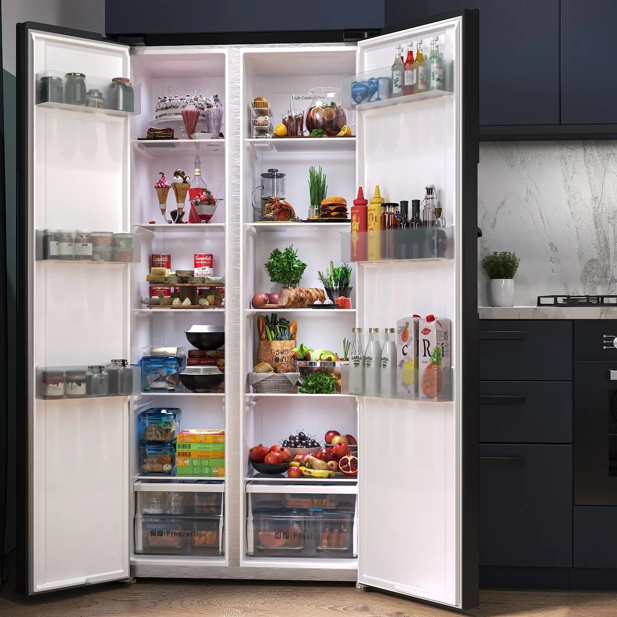 Отдельностоящий двухкамерный холодильник LEX - фото №14