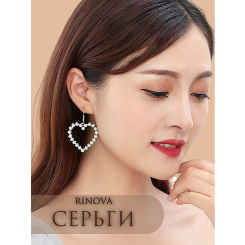 Серьги RINOVA, размер 35 мм, серебряный