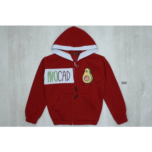 фото Толстовка , размер 10 лет, красный нет бренда