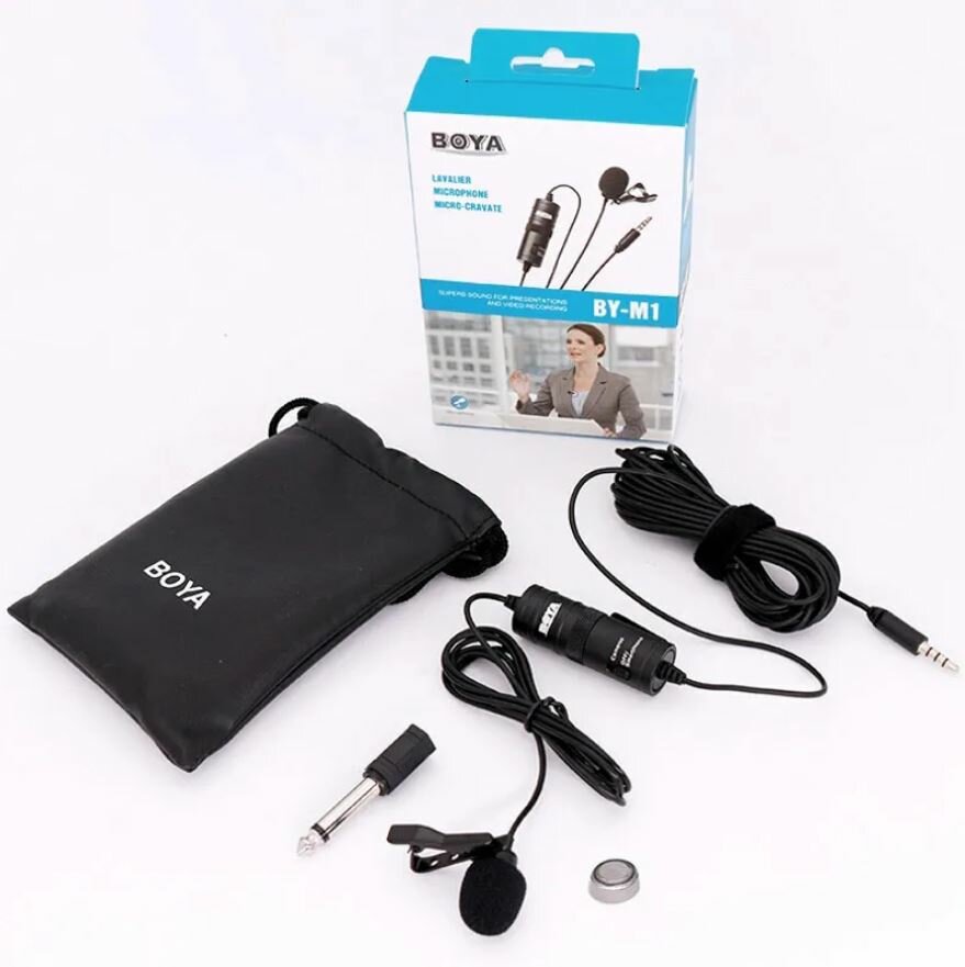 Микрофон петличный BOYA Lavalier Microphone Micro-Cravate BY-M1 Черный