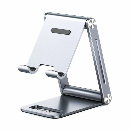 Подставка для телефона UGREEN LP263 Foldable Multi-Angle Phone Stand складная серебристый — фото 1