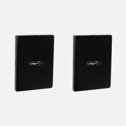 Изображение товара Декоративная накладка Fuaro (Фуаро) с автоматическими шторками на сувальдный замок ESC 486-S-auto RL (черный) BL-24 (2 штуки)