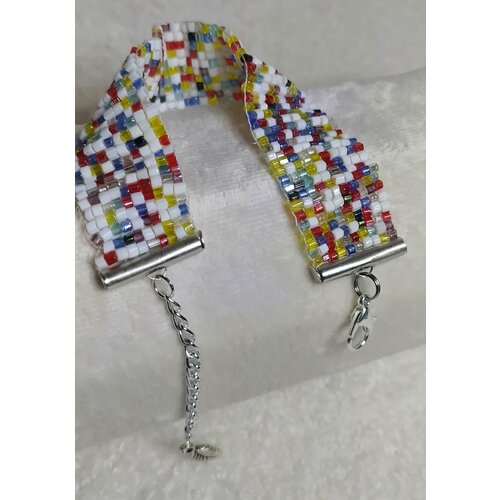 фото Плетеный браслет сочное лето, 1 шт., размер 16 см, размер one size, бесцветный fsb1