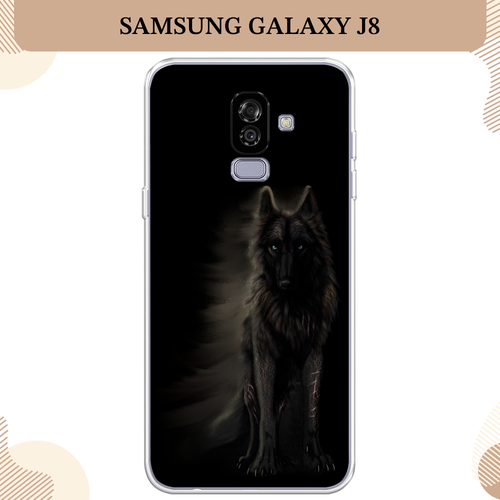 Силиконовый чехол Туманный волк на Samsung Galaxy J8 / Самсунг Галакси J8