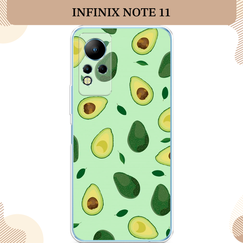 Силиконовый чехол Blue avocado на Infinix Note 11/12 G88 / Инфиникс Ноут 11/12 G88 чехол книжка mypads для infinix note 11 12 g88 инфиникс ноут 11 12 g88 смешать два цвета красный фиолетовый