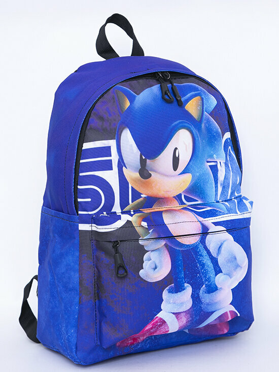 Рюкзак детский, рюкзак для детей, рюкзак повседневный, рюкзак прогулочный, рюкзак для мальчика, рюкзак для девочки, рюкзак для школы, школьный рюкзак, рюкзак для спорта, "Sonik" (Соник) (голубой/белый)