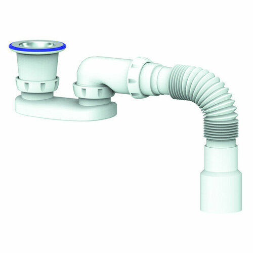 Сифон для душевого поддона UNICORN 112 х40 прикруч выпуск нерж чашка с гибкой трубой 40х4050 1350₽