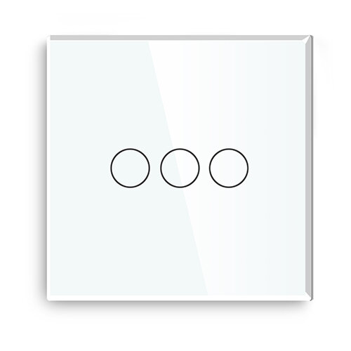 Панель 1 пост (3G) 86*86мм, стекло (без выкл.) цвет белый