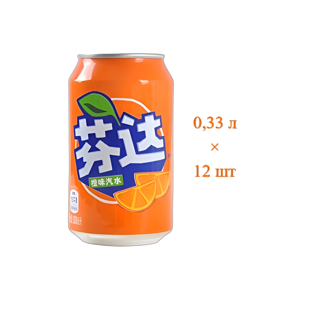 Напиток газированный Fanta (Фанта), 0,33 л х 12 банок, (Китай) - фотография № 1