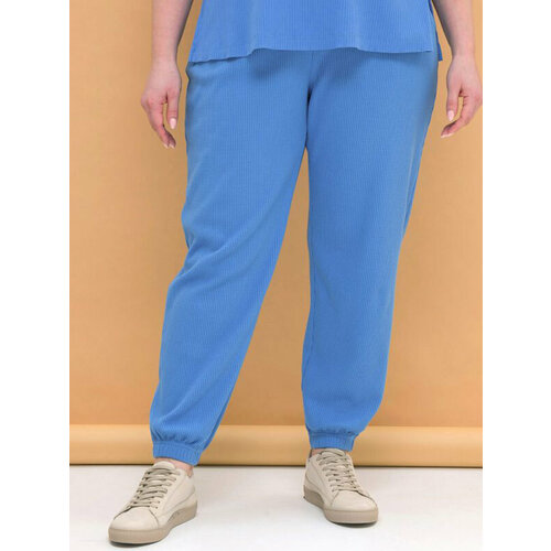 фото Брюки джоггеры pelican, размер 3xl(54), голубой
