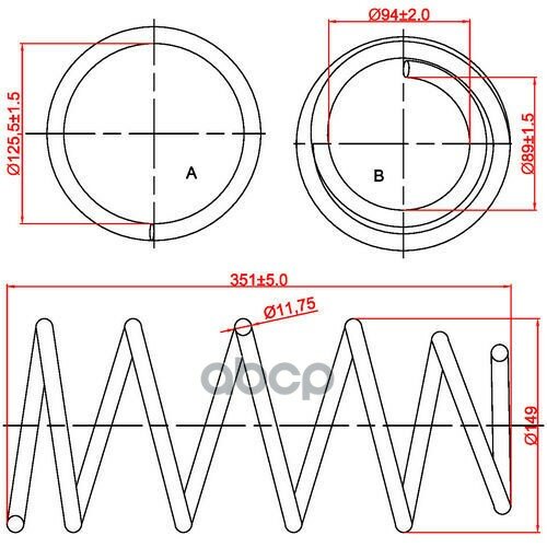 Пружина Подвески Передней Renault Clio Ii Symbol L351-D149-T1175 Zikmar арт. Z48151R