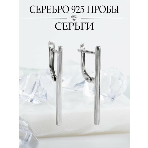 Серьги Ametrin Jewelry, серебро, 925 проба, родирование, размер/диаметр 34 мм, серебряный маленькие серьги кольца из настоящего серебра 925 пробы полые с пирсингом днк химическая молекула