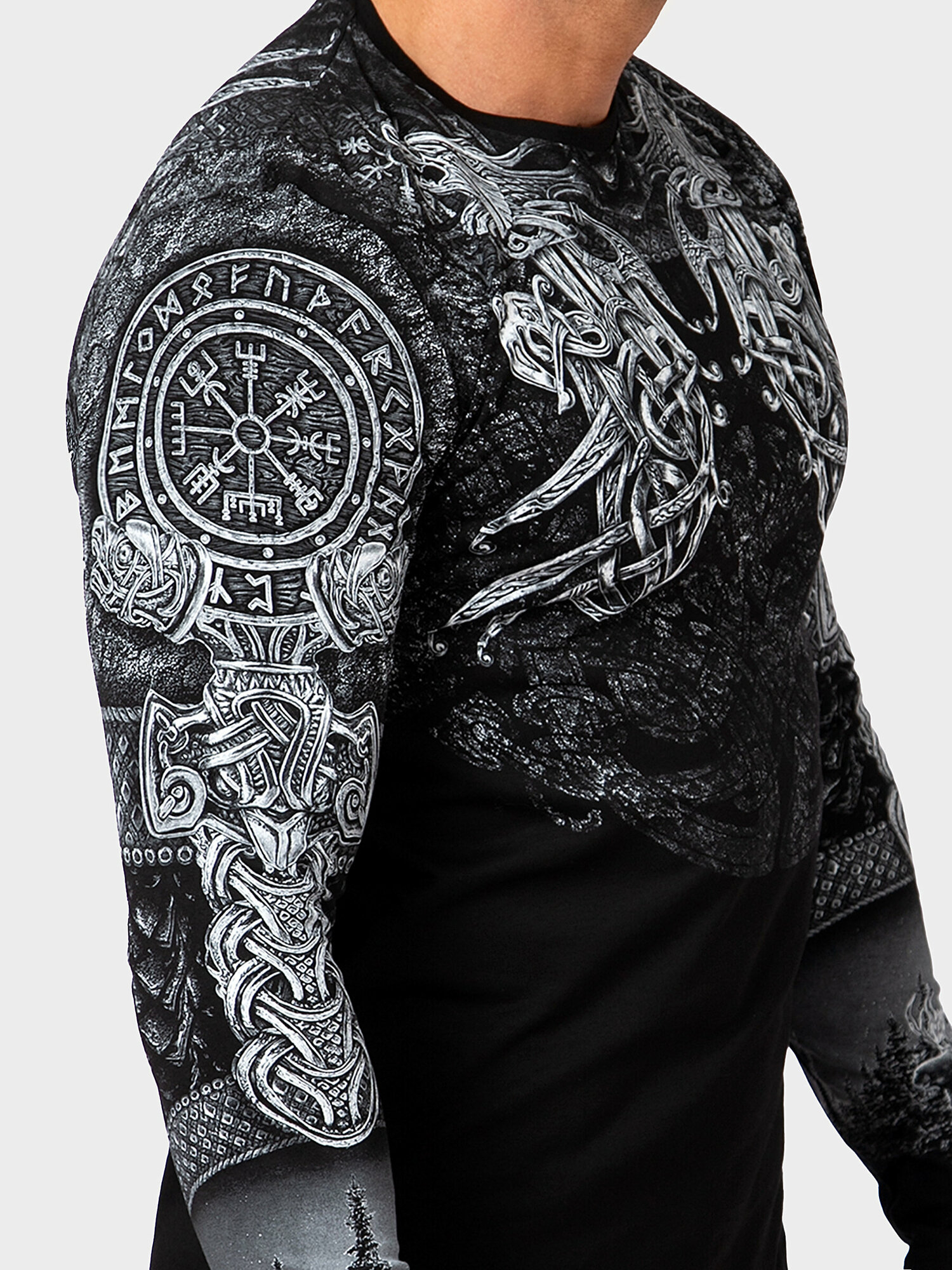 Лонгслив MixFix, размер 50, , черный — фото 1