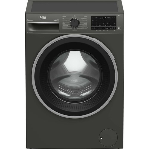 Узкая стиральная машина Beko B3WFR572AB, 7 кг, антрацит стиральная машина beko wspe7612a антрацит