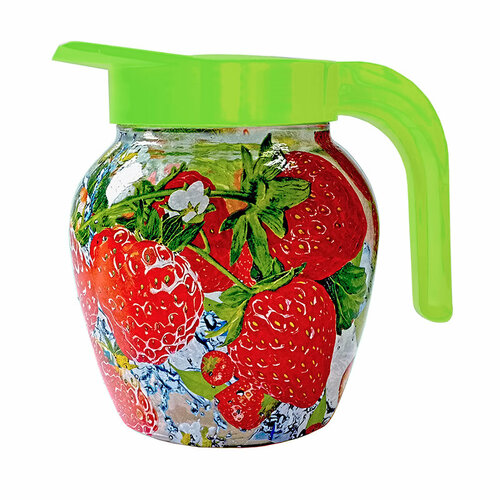 Кувшин для напитков 15л декорированный Клубничный микс 107-002 751₽