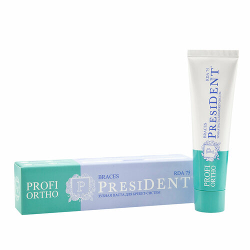 Зубная паста PresiDENT PROFI Ortho Braces, 50 мл уход за полостью рта president зубная паста renome rda 75