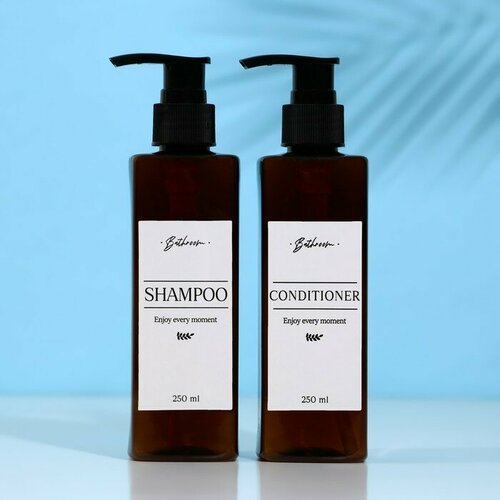 Дозатор для шампуня и кондиционера Enjoy 250 мл микс2 шт 524₽