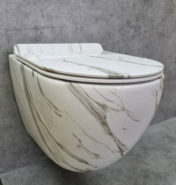 фото Унитаз подвесной Ceramalux 2213-K безободковый RIMLESS