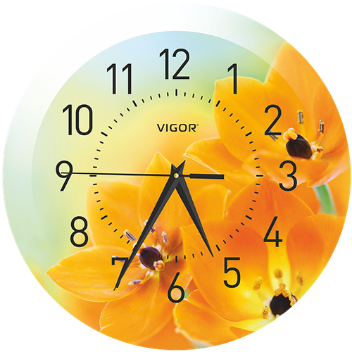 Часы настенные Vigor Д-29 Оранжевое настроение, диаметр 290 мм