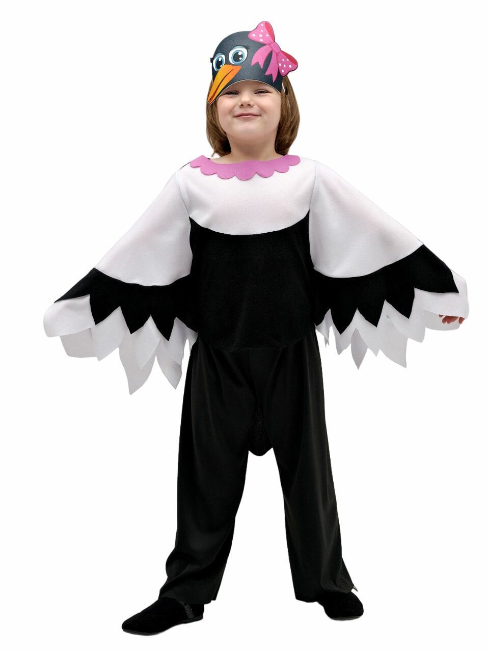 Карнавальный костюм сороки детский для девочки