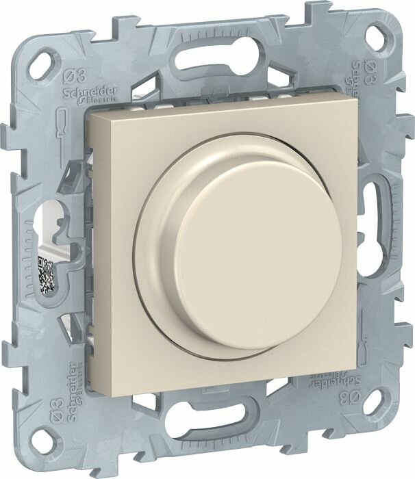 Светорегулятор поворотно-нажимной универсальный 5-200Вт бежевый UNICA NEW LED NU551444