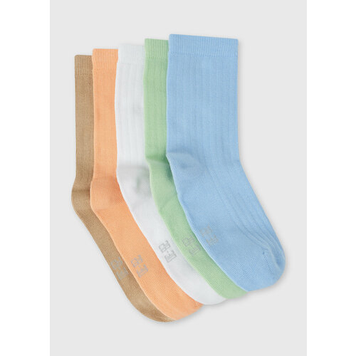 Носки O'STIN 5 пар, размер 34-36, голубой носки o stin 5 пар размер 34 36 серый