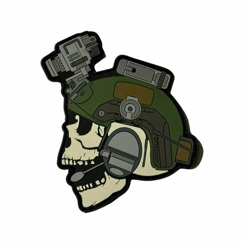Патч RED WAR Череп с ПНВ олива