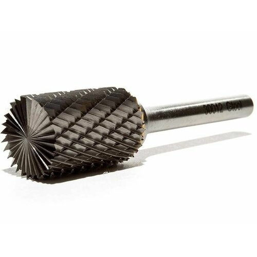 Борфреза твердосплавная GTOOL по сталям, чугуну и цветным металлам, форма B (цилиндр с торцевым зубом), 16х25х6х65 мм